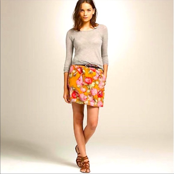 J. Crew Dresses & Skirts - NWT J. CREW POPPY WATERCOLOR FLORAL BUBBLE MINI SKIRT SZ 8